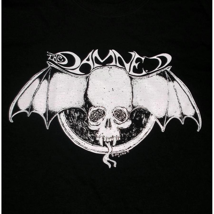 ザ・ダムド Tシャツ The DAMNED Skull Bat 黒 正規品 BAD OTIS LINK ロックTシャツ バンドTシャツ