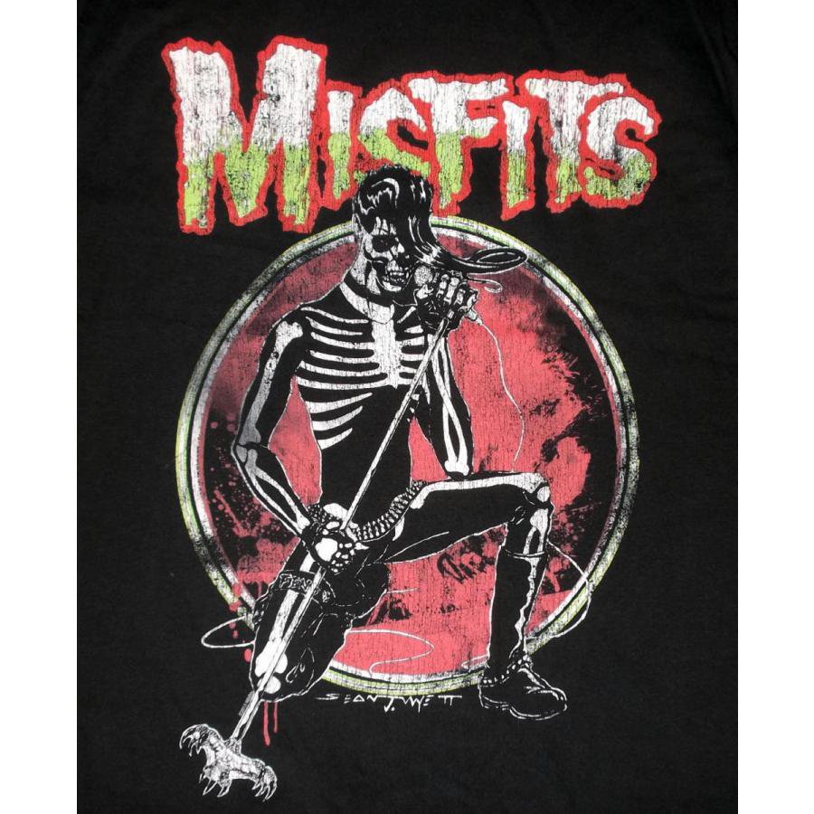 ミスフィッツ Tシャツ Misfits SKELETON 正規品 ロックTシャツ バンドTシャツ