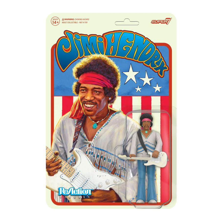 ジミ ヘンドリックス Re Action フィギュア Jimi Hendrix (Festival) SUPER7 TOY ロックTシャツ バンドTシャツ