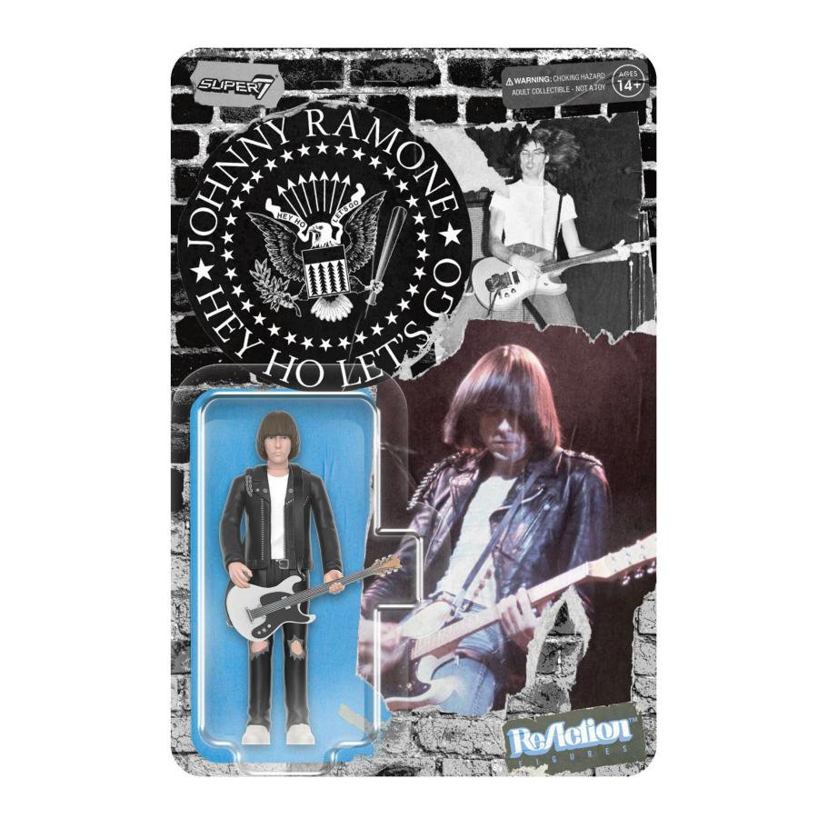 ジョニー ラモーン Re Action フィギュア Wave2 Johnny Ramone (White Shirt) Super7 パンク TOY ラモーンズ RAMONES