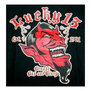 ラッキー13 Tシャツ LUCKY13 Red Devil 黒