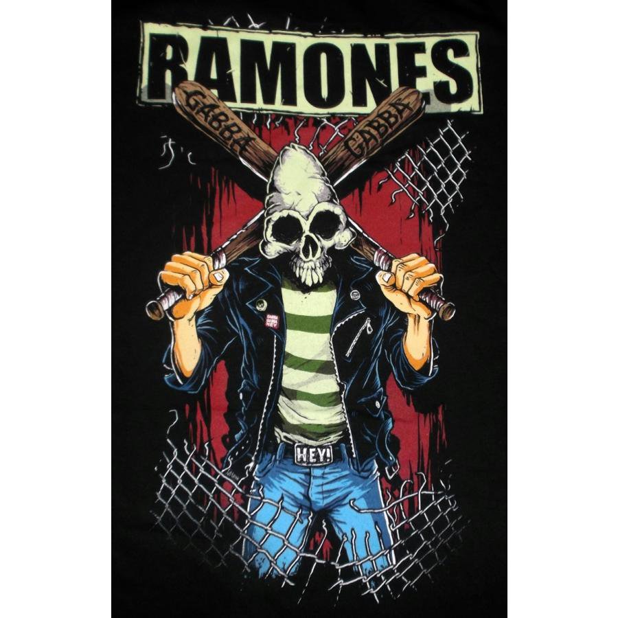 ラモーンズ Tシャツ RAMONES GABBA GABBA HEY PINHEAD 黒 正規品 ロックTシャツ バンドTシャツ