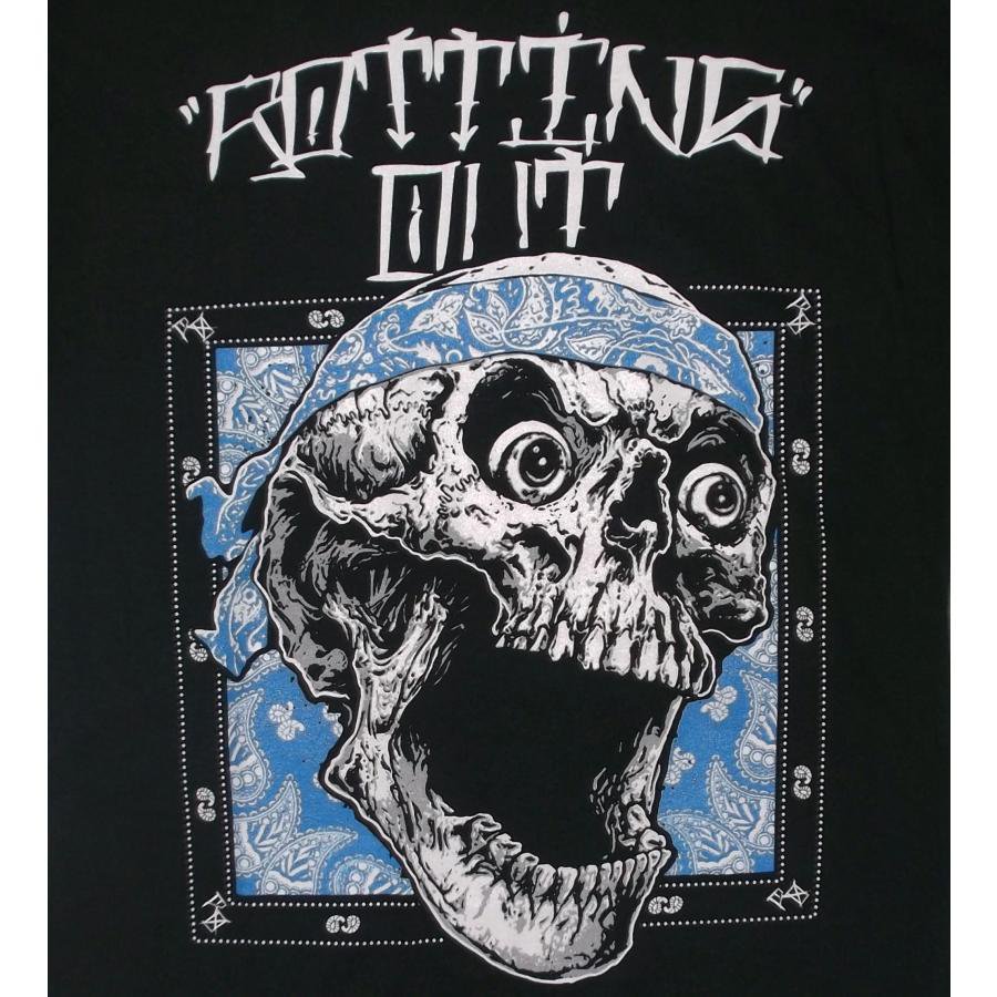 ロッティング アウト Rotting Out Tシャツ Skull Bandana 正規品 SK8 スラッシュ ロックTシャツ バンドTシャツ