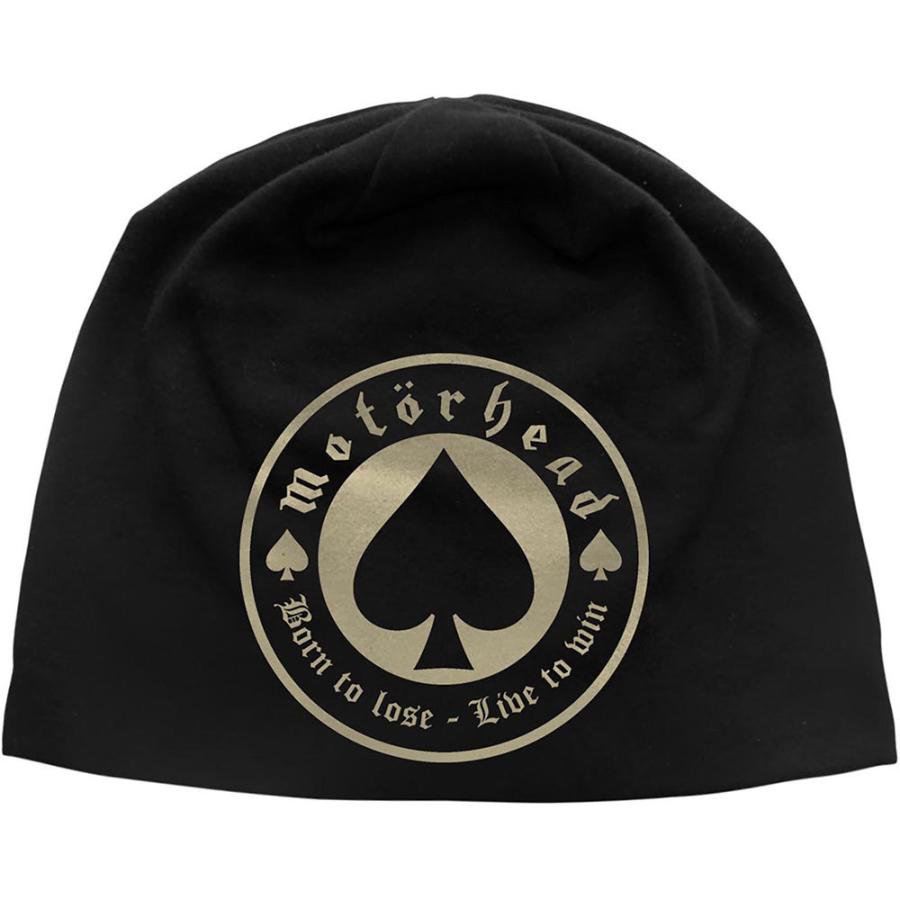 MOTORHEAD UNISEX BEANIE HAT: BORN TO LOSE/正規品英国の重鎮、レミー率いるモーターヘッドのニットキャップ!おなじみのサークルスペードのプリントがフロントに!シンプルな型で合わせやすいです。男女兼用UK正規品1サイズフリーメール便送料￥250（1点の場合・代引き不可・紛失事故の補償なし）モーターヘッド/MOTORHEADのアイテム バンドT・ロックTシャツ ロック&ミュージック系フィギュア・TOY