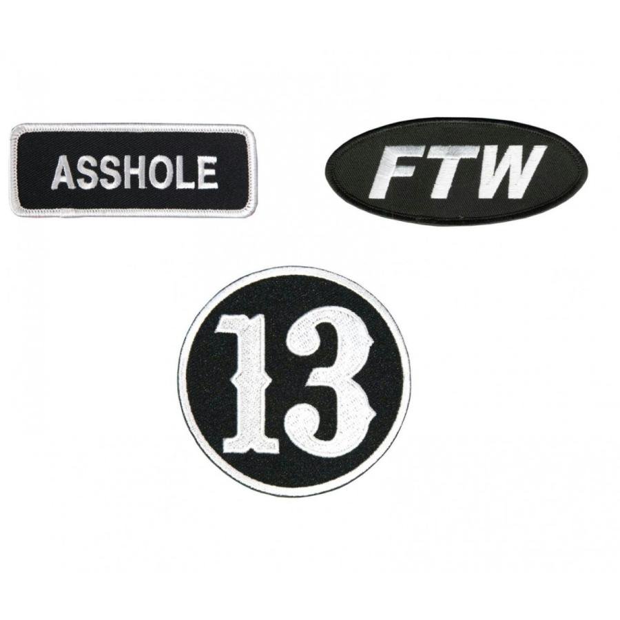 ホットレザー ワッペン パッチ バイカー系 Asshole , FTW , 13 雑貨