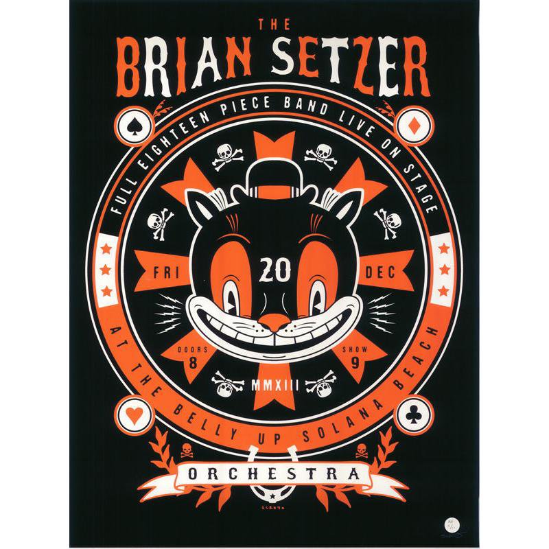 ブライアン セッツァー オーケストラ ポスター 2013 Brian Setzer Orchestra 2013 Tour by Scrojo 雑貨 POSTER