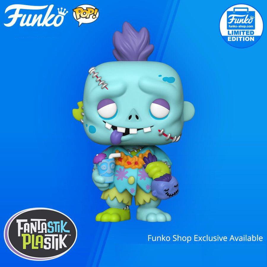 ゾンビ フィギュア Fantastik Plastik Trader Grim w: Tiki Mug and Shrunken Head Funko Shop Exclusive TOY