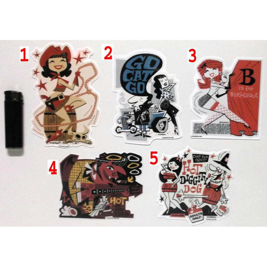 デレク ヤニガー ステッカー Derek Yaniger 正規品 バーレスク Hot Rod Pin Up Girl 雑貨 デカール STICKER