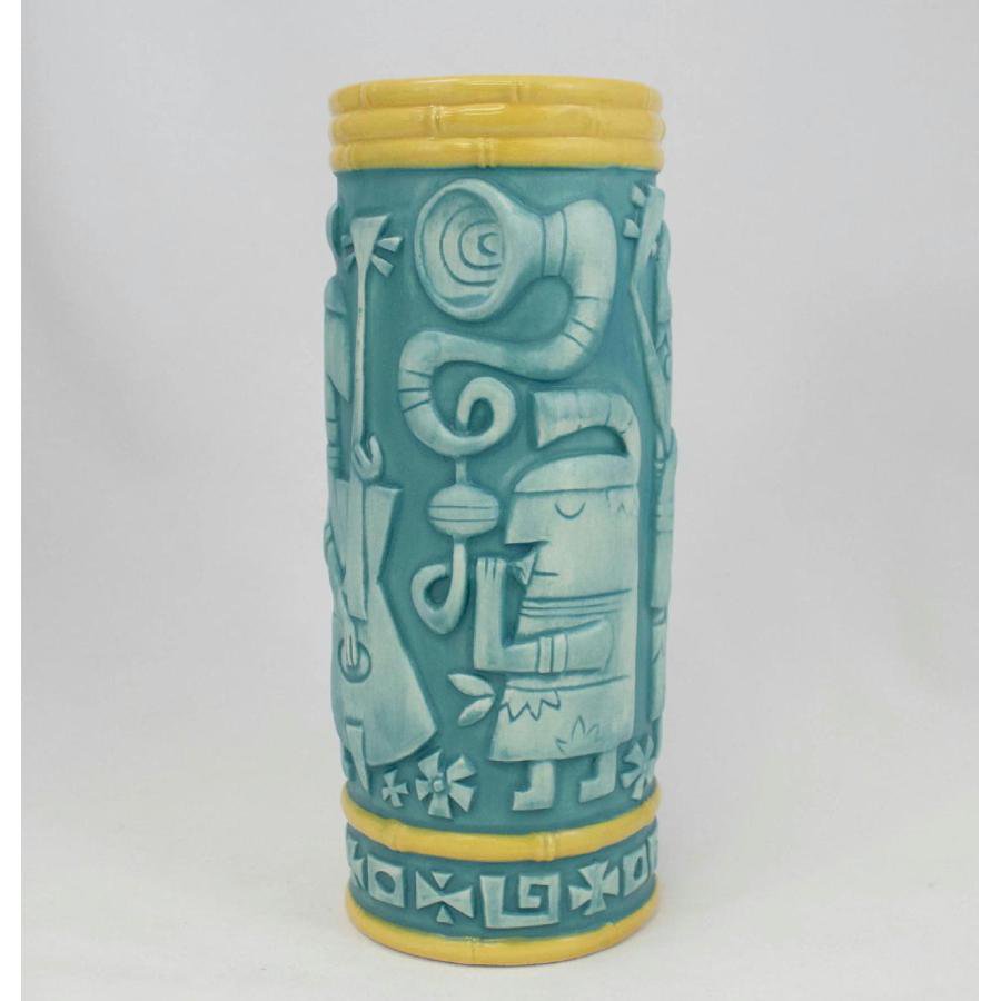 Tiki Farm ティキ マグ ISLAND BEAT TIKI MUG, BLUE WASH, by Derek Yaniger