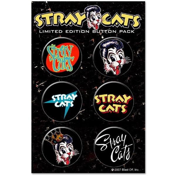 ストレイ キャッツ バッジ 6点セット Stray Cats 正規品 雑貨 ロックTシャツ バンドTシャツ関連