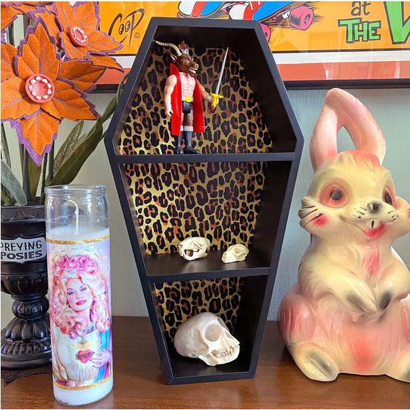 豹柄 コフィン シェルフ 棺桶 ディスプレイ 棚 小物入れ SOURPUSS LEOPARD COFFIN SHELF 雑貨