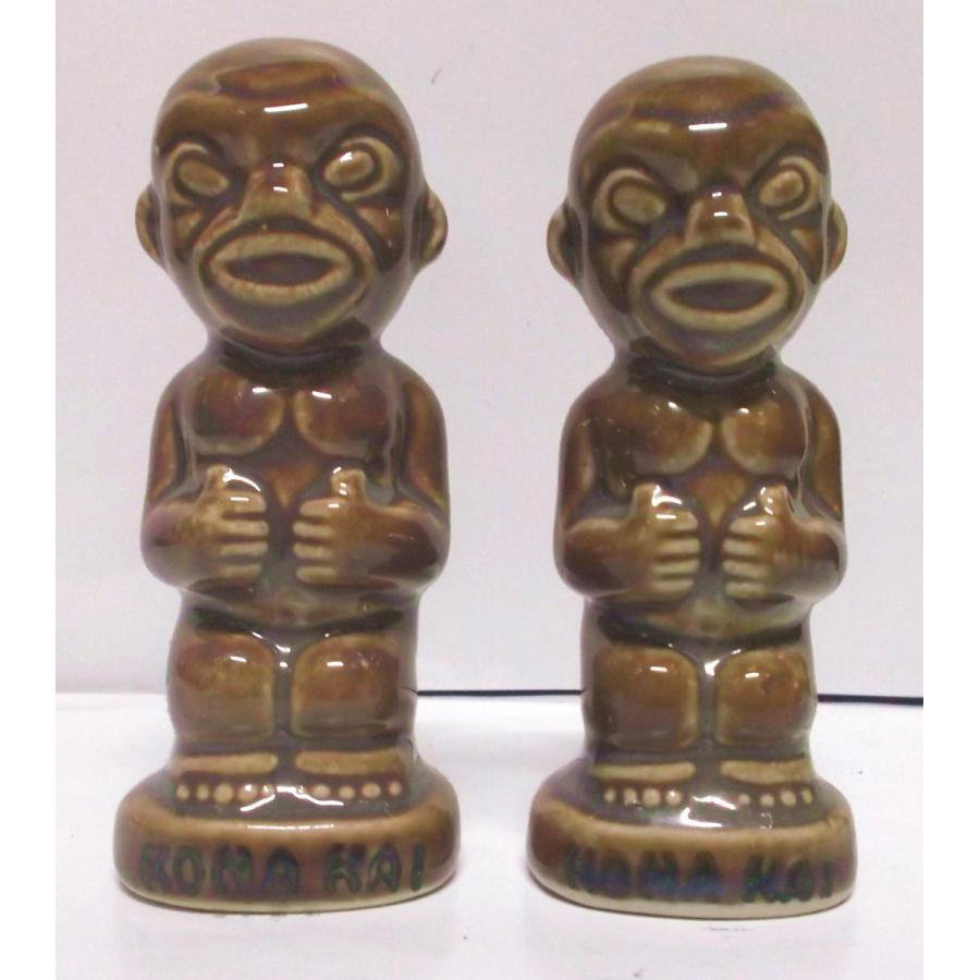 コナ カイ ティキ ソルト & ペッパー Vintage Tiki Salt & Pepper Shakers Kona Kai Ceramic Otagiri S&P 60s Vintage 雑貨