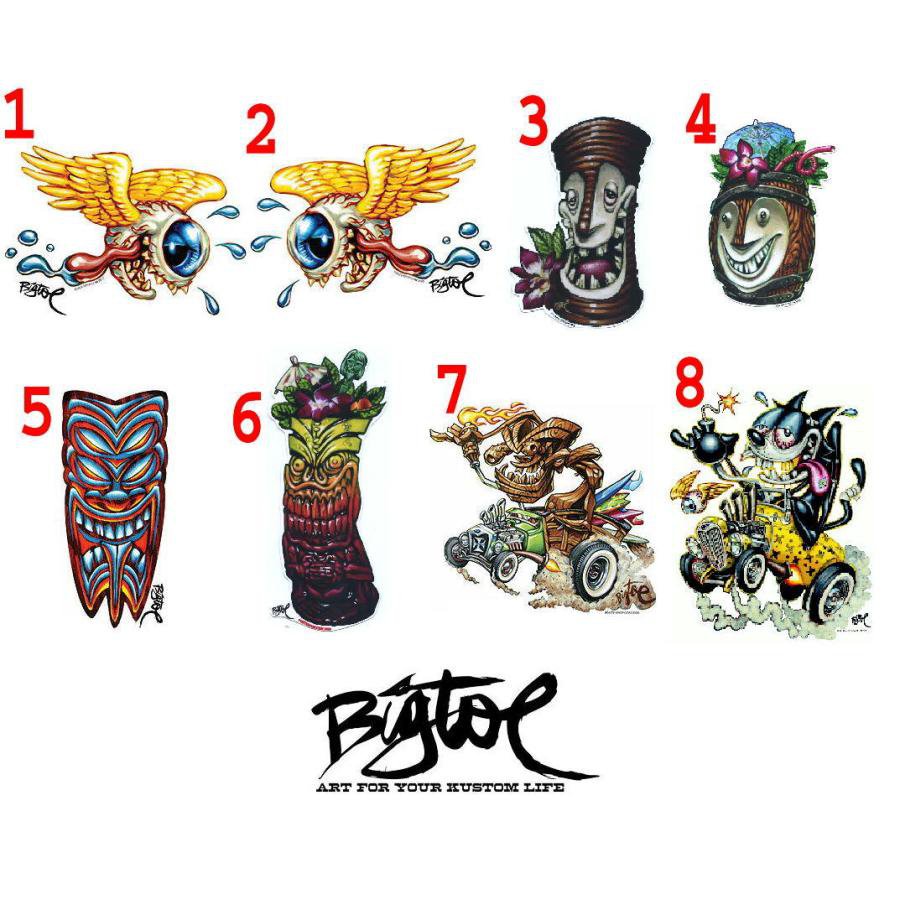 ビッグ トゥー ステッカー Big Toe 正規品 Tiki Mug,Hot Rod,Low Brow etc STICKER