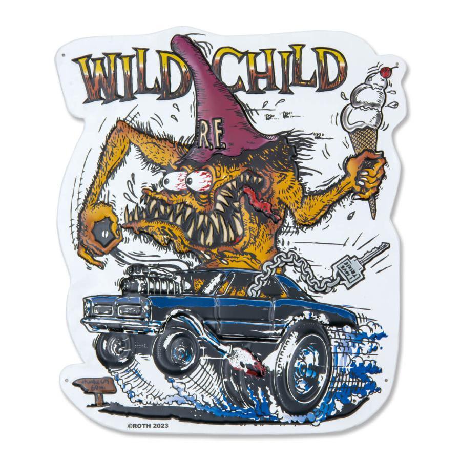 ラットフィンク ティン サイン WILD CHILD 正規品 Rat Fink Tin Sign 看板 雑貨