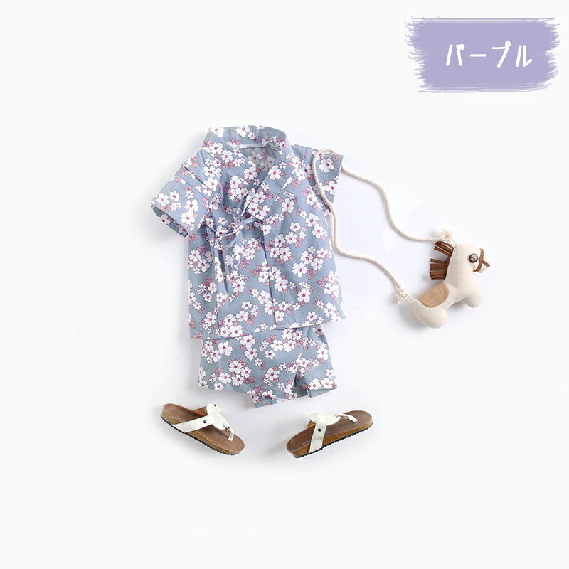 【2枚セット】 ロンパース カバーオール ジップアップ 甚平 ジンベイ ミニオール ...