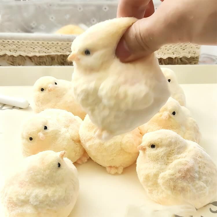 3個セット スクイーズ ひよこちゃん SNSで話題 癒しグッズ ストレス解消 かわいいキャラクター 触感 ふわふわ もちもち デスク用 癒しアイテム プレゼント 子供 大人用 ご褒美 ギフト ふわふわ感触 ぬいぐるみ もちもち 握って遊ぶ かわいい 握る mumei365-10007704 無名商店 サンプル画像2