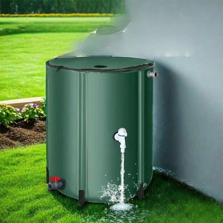 無名商店の貯水タンク 150L 家庭用 大型貯水タンク 雨水タンク 貯水タンク 折りたたみ式 ウォーターバケツ 洗車 水やり 雨水を貯めて節水可能 防災 屋外用 園芸植物灌漑可能 折りたたみ 業務用 蛇口式 雨貯留 貯水槽｜アングル2