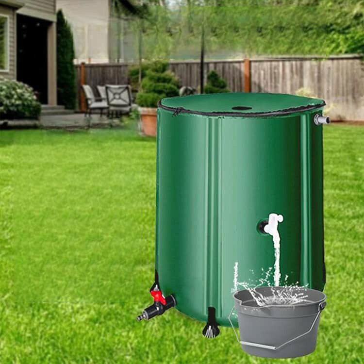 無名商店の貯水タンク 150L 家庭用 大型貯水タンク 雨水タンク 貯水タンク 折りたたみ式 ウォーターバケツ 洗車 水やり 雨水を貯めて節水可能 防災 屋外用 園芸植物灌漑可能 折りたたみ 業務用 蛇口式 雨貯留 貯水槽｜アングル3