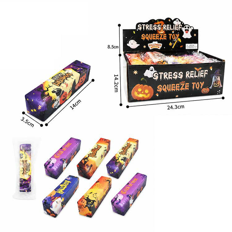 2個セット ハロウィン スクイーズ バター スティック スクイーズ玩具 低反発 もちもち ぷにぷに 柔らかい 握る おもちゃ ストレス解消 癒しグッズ 手遊び 感触遊び かわいい おもしろ 子供 大人 パーティー 景品 プレゼント ギフト mumei365-10010376 無名商店 サンプル画像3