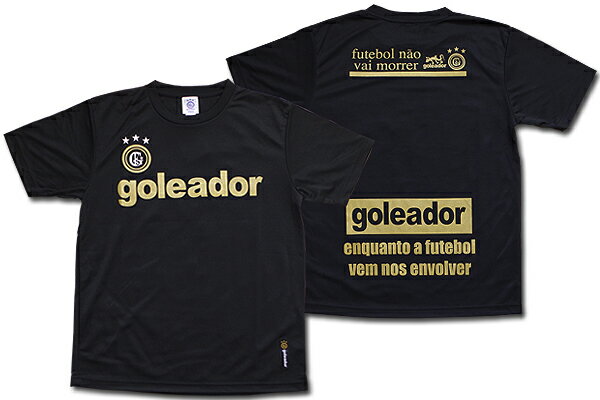 Goleador G440 プラクティスTシャツ ブラック x ゴールド(99)ネコポス対応可能