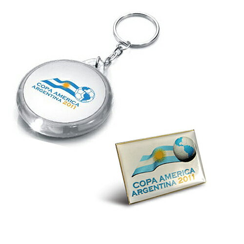 【SALE60%OFF】CA-46&54 コパ・アメリカ2011 大会オフィシャルライセンスグッズ ピンズ&キーホルダーセット【サッカー/Copa Americ...