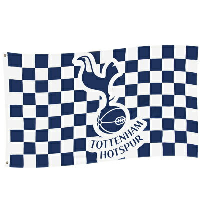 トットナム クレストチェッカー フラッグ【プレミアリーグ/サッカー/Tottenham Hotspur/Spurs】ネコポス対応可能