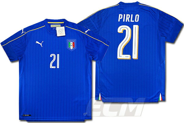 超特価激安 予約ecm32 国内未発売 Sale イタリア代表 ホーム 半袖 21番 ピルロ 16 17 サッカー ユニフォーム アズーリ Pirlo 工場直送 Smartfin Biz