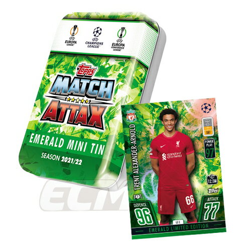 ミニ缶EMERALD【UK版】TOP02【国内未発売】TOPPS Match Attax 21-22 チャンピオンズリーグ EMERALD ミニ缶【サッカー/トレカ/Champions League/トレーディングカード】