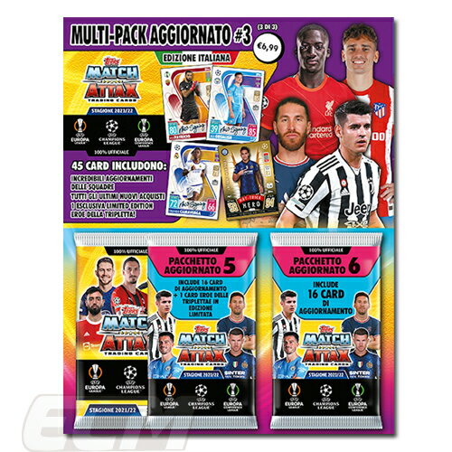 TOP02ɲåޥ3ڹ̤ȯTOPPS Match Attax 21-22 ԥ󥺥꡼ UPDATEޥѥå3ڥå/ȥ쥫/Champions League/ȥ졼ǥ󥰥ɡ