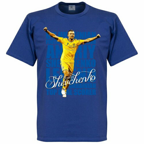 【予約RET01】RE-TAKE アンドリー シェフチェンコ ウクライナ代表 レジェンドTシャツ ネイビー【サッカー/Ukraine/ウクライナ代表/Shevchenko】ネコポス対応可能