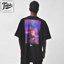 TSS1383【国内未発売】TOISS トイス バックプリント オーバーサイズ Tシャツ Flame World ブラック【サッカー/トイス/ネイマール/NEY...