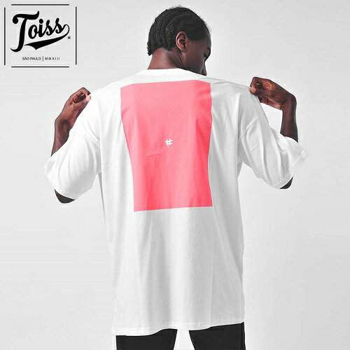 TSS1386TOISS トイス バックプリント オーバーサイズTシャツ Aquarela ピンク×ホワイトネコポス対応可能