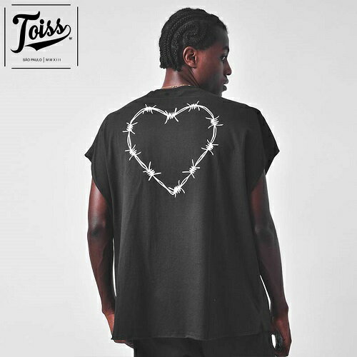 TSS1717TOISS トイス バックプリントタンクトップTシャツ Heart ブラックネコポス対応可能