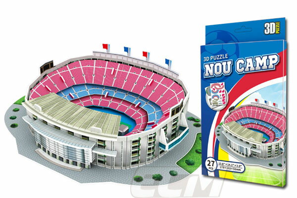 【NAO02】ミニ【国内未発売】FCバルセロナ カンプノウ　ミニスタジアム 3Dパズル【FC Barcelona/スペインリーグ/ガビ/ペドリ/サッカー/Camp Nou】