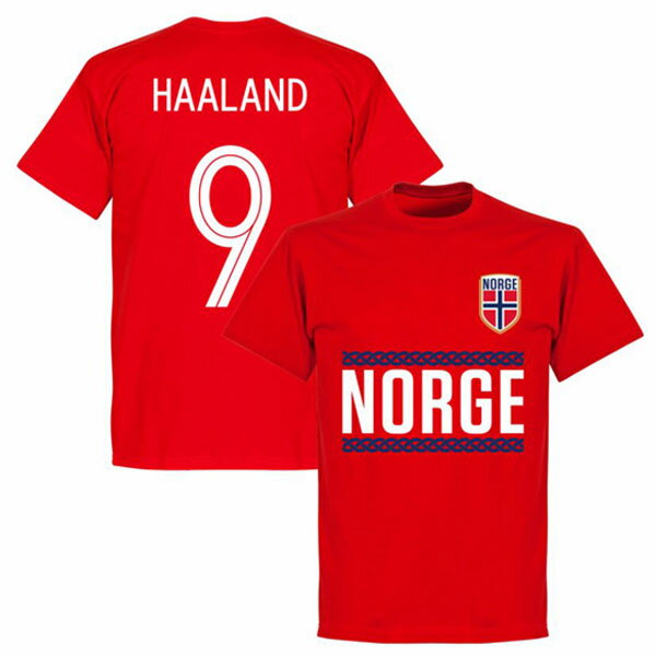 RE-TAKE ノルウェー代表 Team Tシャツ 9番ハーランド レッドネコポス対応可能