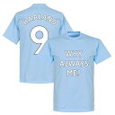 【予約RET06】RE-TAKE ハーランド Why Always Me マンチェスターシティ Tシャツ スカイ【サッカー/プレミアリーグ/Manchester City/Haaland】ネコポス対応可能