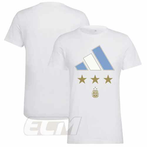 【ARG08】子供【国内未発売】アルゼンチン代表 カタールW杯 オフィシャル 優勝記念Tシャツ ホワイト ジュニアサイズ【サッカー/QATAR/argentina/メッシ/Messi/ワールドカップ】ネコポス対応可能