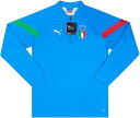 【予約ECM32】【国内未発売】【SALE】イタリア代表 1/4ジッププロ レイントップ ブルー【22-23/Italy/サッカー/トレーニング/アズーリ】33...