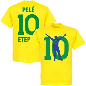 【予約RET06】RE-TAKE ブラジル代表 ペレ 10番 Eterno Tシャツ イエロー【サッカー/ワールドカップ/ブラジル代表/Pele】ネコポス対応可能