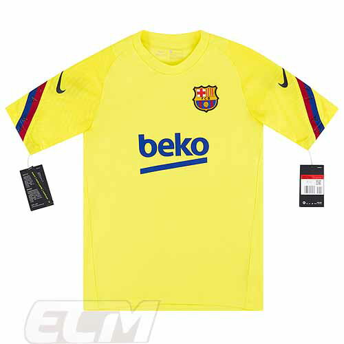 【国内未発売】【SALE】FCバルセロナ トレーニングシャツ イエロー ジュニアサイズ【サッカー/19-20/FC Barcelona/メッシ/キッズ/子供用】ネコポス対応可能