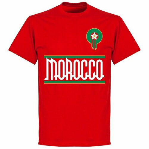 【予約RET06】RE-TAKE モロッコ Team Tシャツ レッド【サッカー/モロッコ代表/ハキミ/ジイェフ/ワールドカップ】ネコポス対応可能