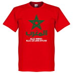 【予約RET06】RE-TAKE モロッコ "Allez Morocco" Tシャツ レッド【サッカー/モロッコ代表/ハキミ/ジイェフ/ワールドカップ】ネコポス対応可能