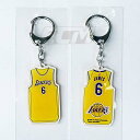 【NBA公認】NBA35353【国内限定】6番 レブロン・ジェームズ ロサンゼルス・レイカーズ ユニフォーム型 アクリルキーホルダー 【Lakers/Lebron James/バスケットボール】ネコポス対応可能(4)