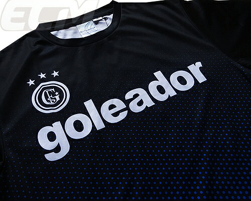 ECムンディアルの【人気シリーズの新作】Goleador G440-4 昇華グラデーションドット プラクティスTシャツ ブラックxダークブルー【ゴレアドール/フットサル/トレーニング/サッカー】ネコポス対応可能｜アングル2