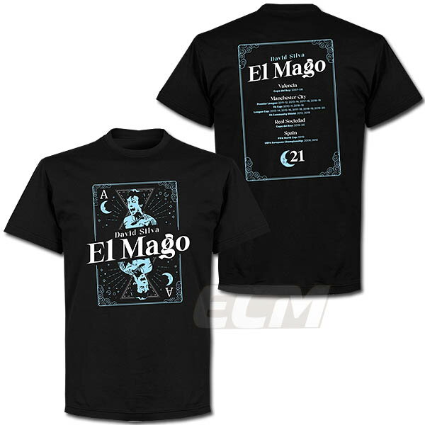 【RET12】【国内未発売】RE-TAKE David Silva El Mago Tシャツ ブラック【サッカー/ダビド シルバ/スペイン代表/レアルソシエダ】ネコポス対応可能