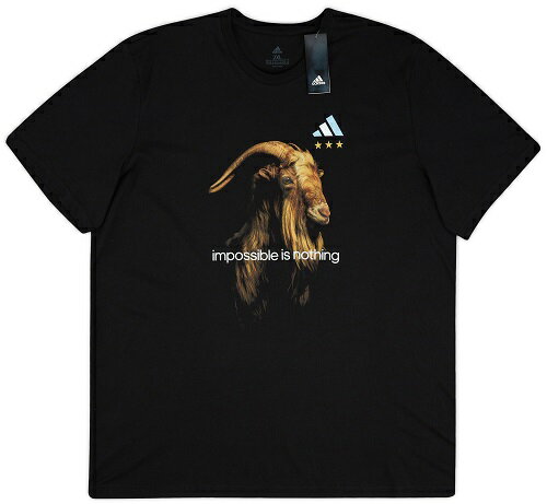 【国内未発売】アルゼンチン代表 リオネル メッシ GOAT グラフィック Tシャツ ブラック【argentina/サッカー/ワールドカップ/Messi】330 ネコポス対応可能