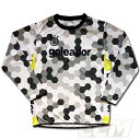 【GOL2023AW】Goleador G2580 ヘキサゴン柄 ロングスリーブ プラクティスシャツ ホワイト【ゴレアドール/フットサル/サッカー/トレーニング...