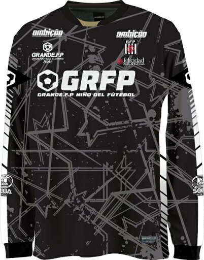 GFPH23106【GFP2023AW】GRANDE FP 昇華転写クロススプラッシュ長袖プラクティスシャツ ブラックxホワイト【グランデ/サッカー/フットサル/サポーター/トレーニング】 GFPH23106【GFP2023AW】GRANDE FP 昇華転写クロススプラッシュ長袖プラクティスシャツ ブラックxホワイト【グランデ/サッカー/フットサル/サポーター/トレーニング】