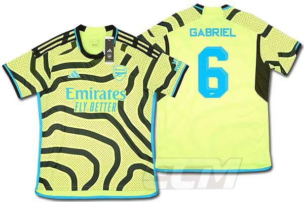 【予約ECM32】【国内未発売】アーセナル アウェイ 半袖 6番 ガブリエウ【23-24/サッカー/プレミアリーグ/Arsenal/ユニフォーム】