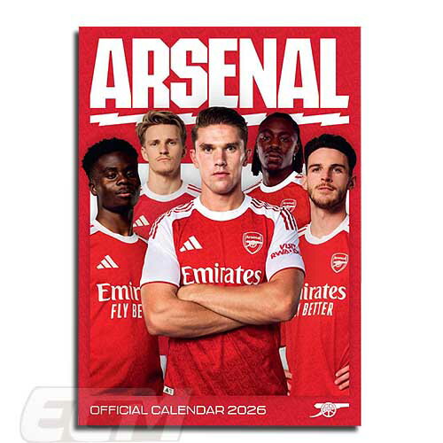 【ECM10】【国内未発売】アーセナル 2026 オフィシャル A3壁掛けカレンダー ポスターサイズ【プレミアリーグ/Arsenal/ギョケレシュ/ウーデゴール/サカ/サッカー】